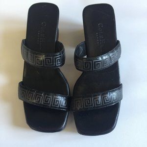Cole Haan Black leather slide  sandal